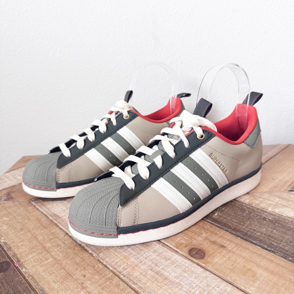adidas Superstar Rattan Cream Sneakers - Picture 2 of 13